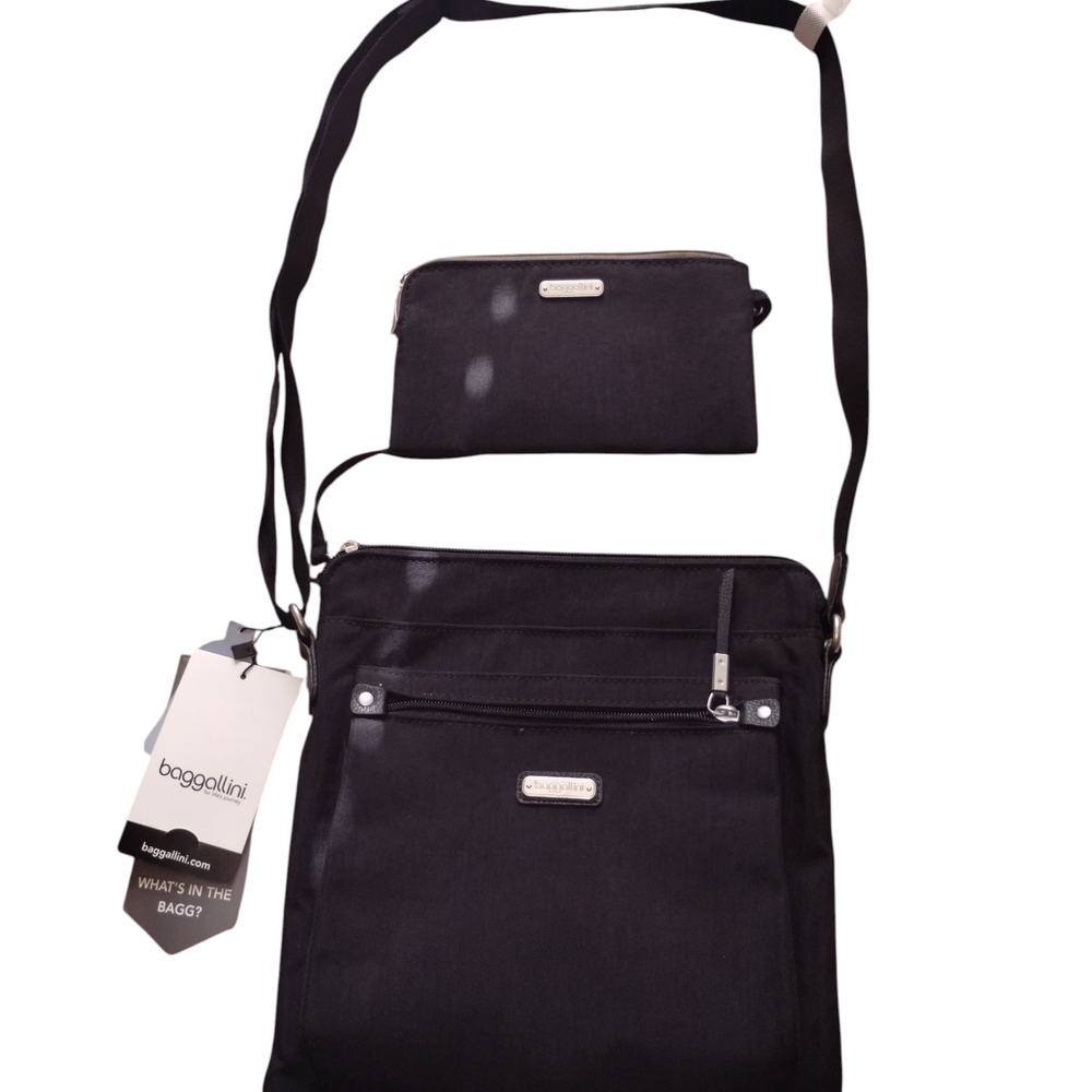 Baggallini Black Crossbody Bag with Pouch